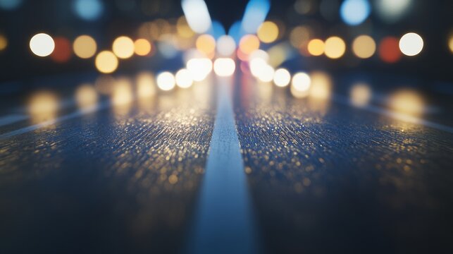 Dynamic Urban Nightscape - Celebrating International Shift Worker Sunday, New Years Eve, and Diwali with Vibrant City Lights