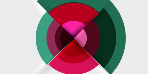 Obraz premium Target circle geometric abstract shapes. Vector Illustration For Wallpaper, Banner, Background, Card, Book Illustration, landing page