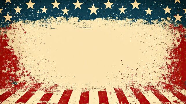 A background featuring red, white, and blue stars along the bottom edge, perfect for civic or patriotic events
