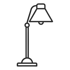 Table lamp line icon