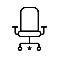  Vector line icon of office chair