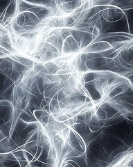 Fototapeta premium Abstract swirling light patterns on a dark background, evoking a sense of movement and energy.
