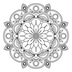 abstract floral ornament round shape mandala