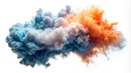 Dynamic colorful smoke cloud abstract art digital creation vibrant environment close-up view creative concept for impact
