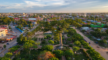 LUPUNA TREE IN THE CENTER OF THE CITY OF PUCALLPA IN THE PERUVIAN AMAZON, THIS MAJESTIC TREE IS A SPIRITUAL SYMBOL OF THE AMAZONIAN FORESTS