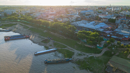 RIVER PORT OF THE CITY OF PUCALLPA, ON THE BANKS OF THE UCAYALI RIVER, IN THE PERUVIAN AMAZON