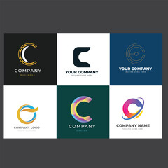 Letter alphabet logo N design Corporate business brand company abstract logo design collection