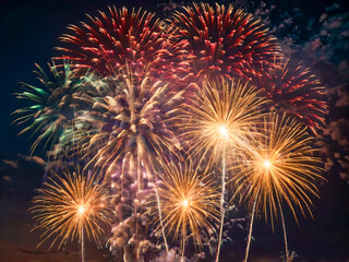 Obraz premium fireworks in the night sky