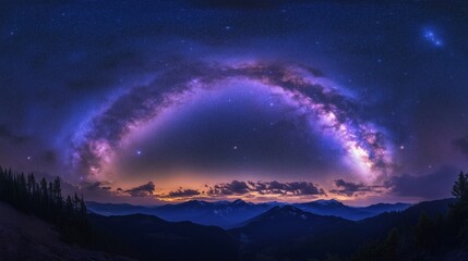 A vibrant Milky Way twinkles in a deep indigo sky, inviting wonder and infinite exploration.