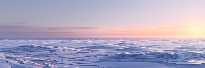 Fototapeta premium Spellbinding Serenity and Stark Solitude: The Unhidden Beauty of the Tundra Twilight
