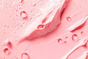 Hyaluronic acid gel. Textured background with oxygen bubbles