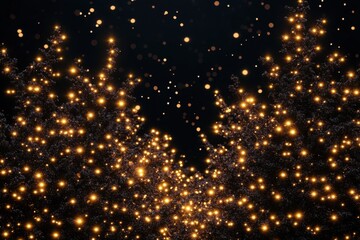 Fototapeta premium Black background and gold accents create an elegant and luxurious image. 