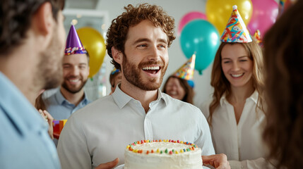 A Surprise Birthday Party in an Office