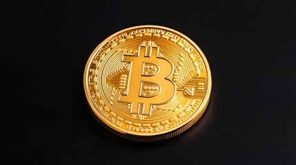 Bitcoin and Cryptocurrency: Digital Assets on Dark Background