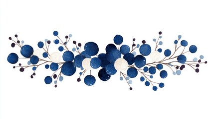 Winter Branches Seamless Borders: Hand-Drawn Christmas Design for Decorations, Prints, and Cards - Vector