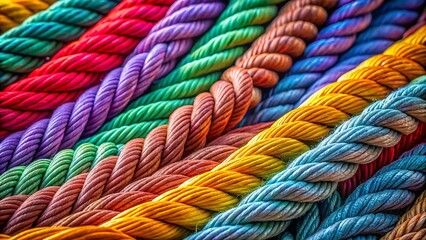 Captivating Portrait Photography Featuring Colorful Ropes Artfully Arranged in a Studio Setting, Showcasing Textures and Vibrancy in a Unique Composition