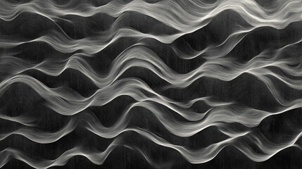 Obraz premium Abstract Black and White Wave Pattern Background