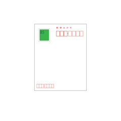 85円切手付きはがき／イラスト素材