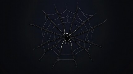 Delicate Spider Web on Bokeh Background