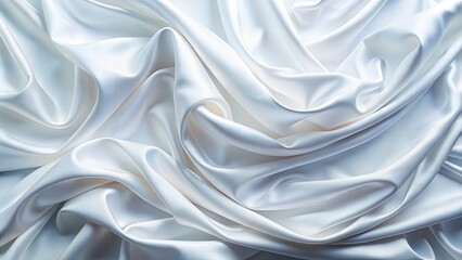 Obraz premium Elegant White Luxury Cloth Background with Copy Space for Stylish Designs, Text Overlays, and Creative Projects in Low Light Photography