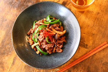 牛肉切り落としで作る野菜炒め