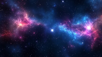 Naklejka premium Cosmic Galaxy Background with Starry Elements