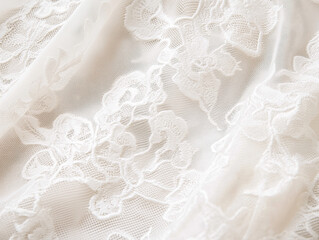 Obraz premium Wedding dress texture close-up showing intricate details