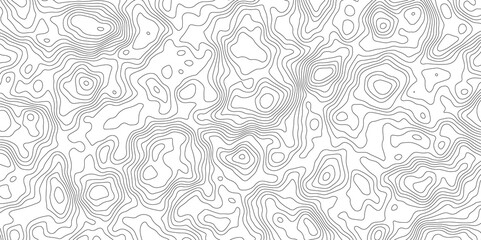 Topographic map background geographic line map with elevation assignments. Modern design with White background with topographic wavy pattern design.paper texture Imitation of a geographical map shades