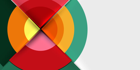 Obraz premium Techno circles and semi circles. Vector Illustration For Wallpaper, Banner, Background, Card, Book Illustration, landing page