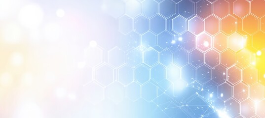 White Hexagon Pattern for Science and Technology Design