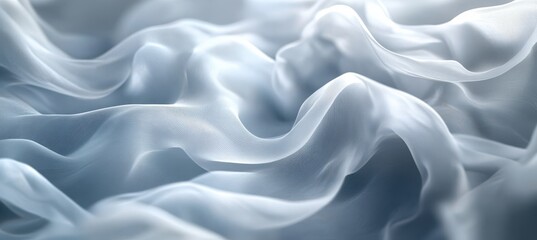 Fototapeta premium Soft Gray Waves on Minimalist White Background