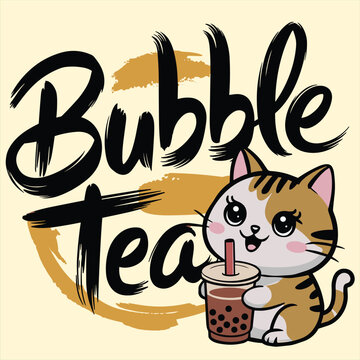 Bubble tea or buba tea vector