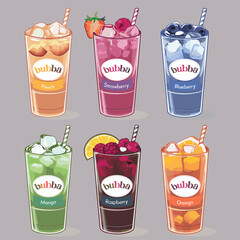 Bubble tea or buba tea vector