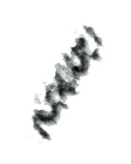 Black smoke element. Smoke texture.