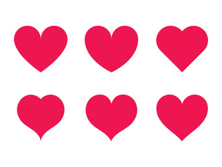 heart icon set vector illustration