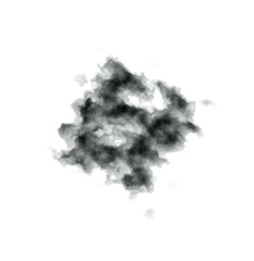 Black smoke element. Smoke texture.