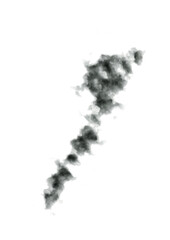 Black smoke element. Smoke texture.
