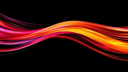Dynamic flow of colorful fiber optic strands digital art abstract design vibrant background creative perspective visual concept