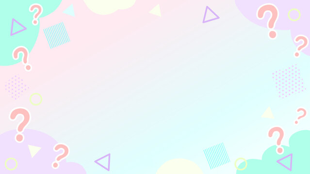 かわいい動画配信用の背景10　質問疑問用