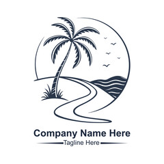 Naklejka premium Beach logo