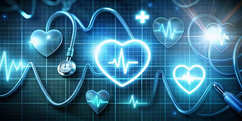 Comprehensive Medical Symbols and Signs Collection for Health Care, Featuring Flat Design Elements for Mobile and Web Applications in a Long Exposure Style