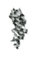 Black smoke element. Smoke texture.