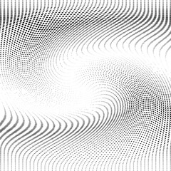 Fototapeta premium Wavy gradient halftone dots pattern texture background. Vector illustration 