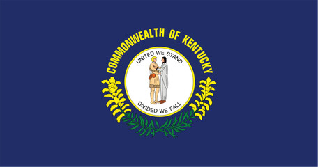 Official flag of the US state of Kentucky. Vector illustration
