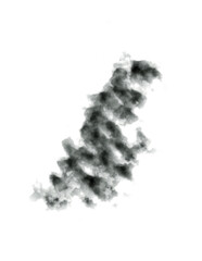 Black smoke element. Smoke texture.