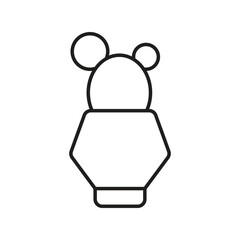 plant line icon with white background vector stock illustration