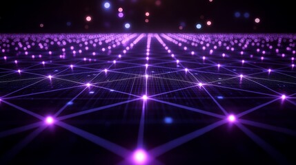 Fototapeta premium Abstract Pattern of Purple Lights and Lines