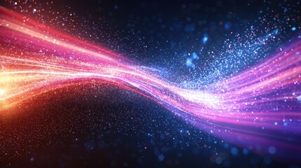 Fototapeta premium A dynamic image of glowing energy waves radiating outward, representing power and movement