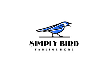 Outline Bird Nature Wildlife Animal Design Logotype