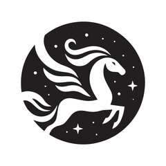 2D Pegasus logo on a white background